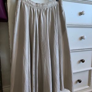 Silk cream skirt